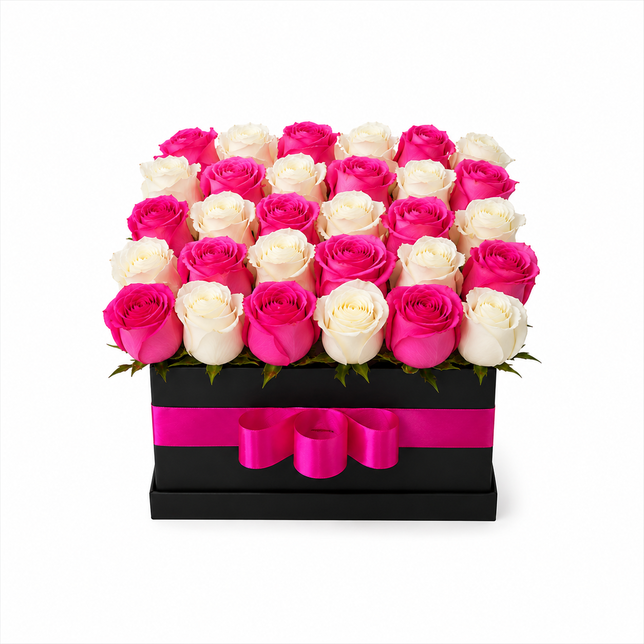 Caja Cuadrada Rosas Bicolor