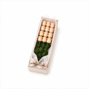 Caja de Rosas Rectangular Unicolor